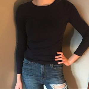 Plain blue long sleeve shirt